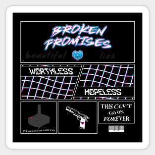 Broken Promises Vaporwave Sticker